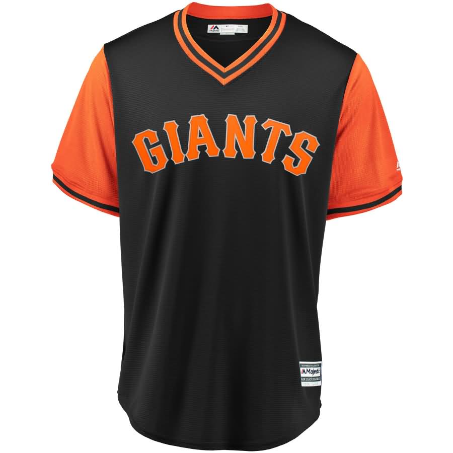 Derek Holland "Last Name" San Francisco Giants Majestic 2018 Players' Weekend Cool Base Jersey - Black/Orange