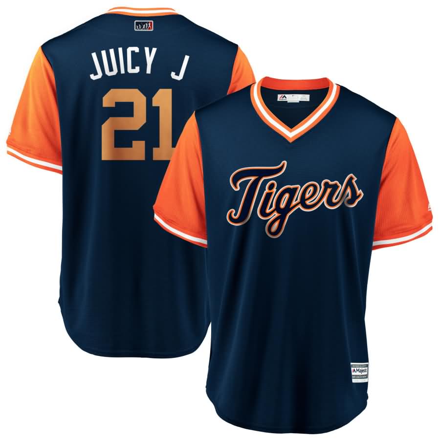 Jacoby Jones "Juicy J" Detroit Tigers Majestic 2018 Players' Weekend Cool Base Jersey - Navy/Orange