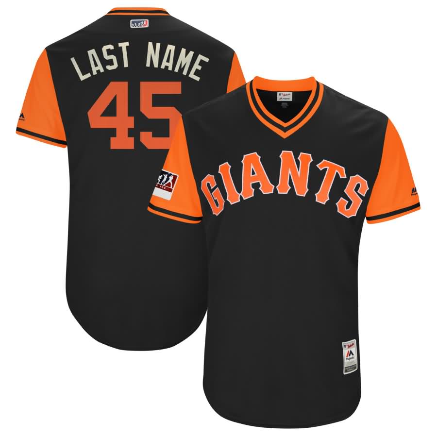 Derek Holland "Last Name" San Francisco Giants Majestic 2018 Players' Weekend Authentic Jersey - Black/Orange