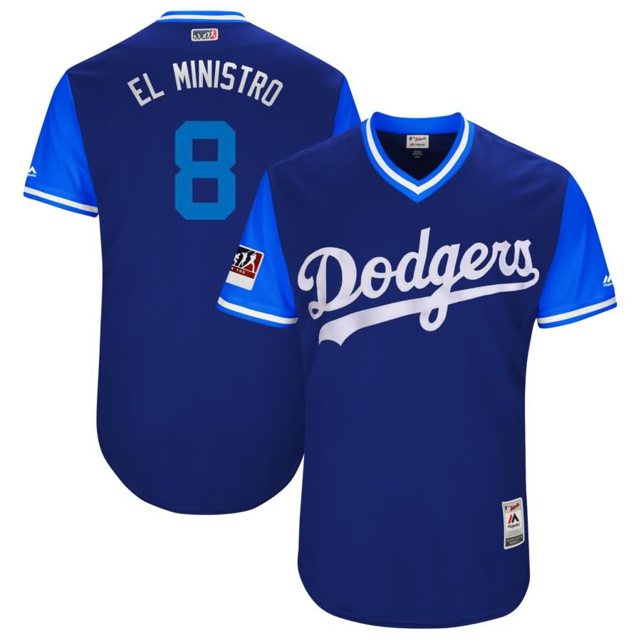 Manny Machado "El Ministro" Los Angeles Dodgers Majestic 2018 Players' Weekend Authentic Jersey - Royal/Light Blue