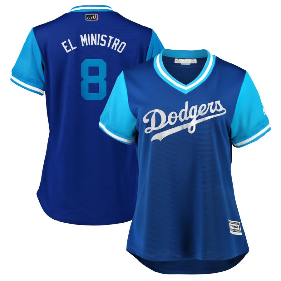 Manny Machado "El Ministro" Los Angeles Dodgers Majestic Women's 2018 Players' Weekend Cool Base Jersey - Royal/Light Blue