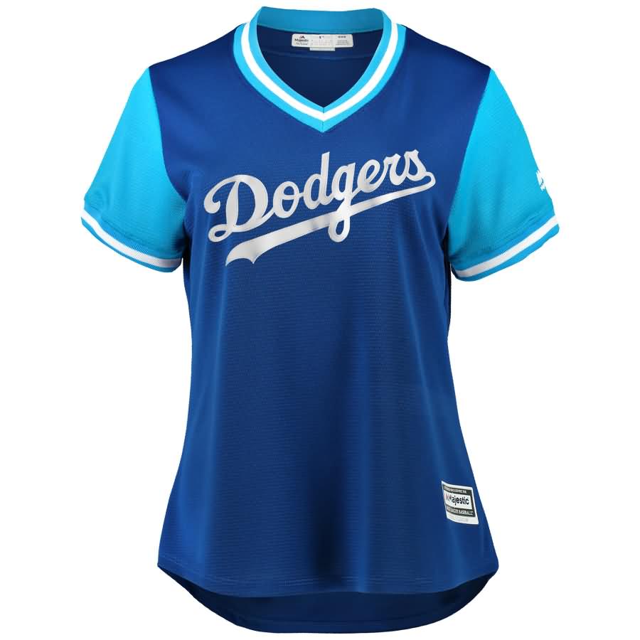 Manny Machado "El Ministro" Los Angeles Dodgers Majestic Women's 2018 Players' Weekend Cool Base Jersey - Royal/Light Blue