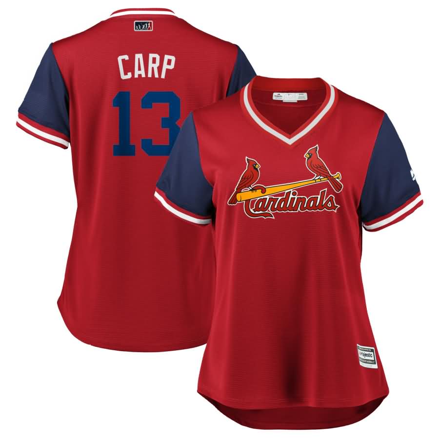 Matt Carpenter "Carp" St. Louis Cardinals Majestic Women's 2018 Players' Weekend Cool Base Jersey - Red/Navy