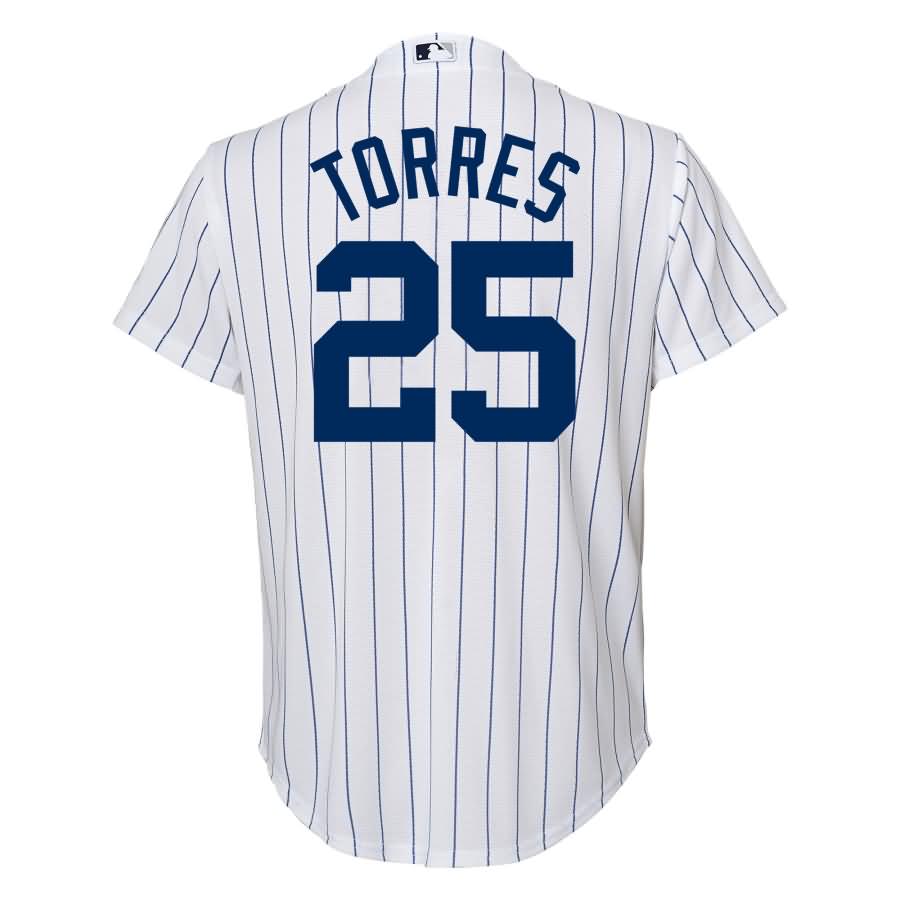 Gleyber Torres New York Yankees Majestic Youth Home Official Team Cool Base Player Jersey - White
