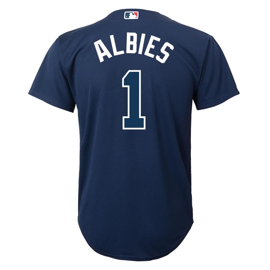 Ozzie Albies Atlanta Braves Majestic Youth Alternate Official Team Cool Base Player Jersey - Navy