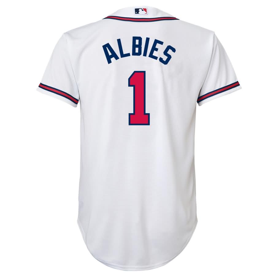Ozzie Albies Atlanta Braves Majestic Youth Home Official Team Cool Base Player Jersey - White
