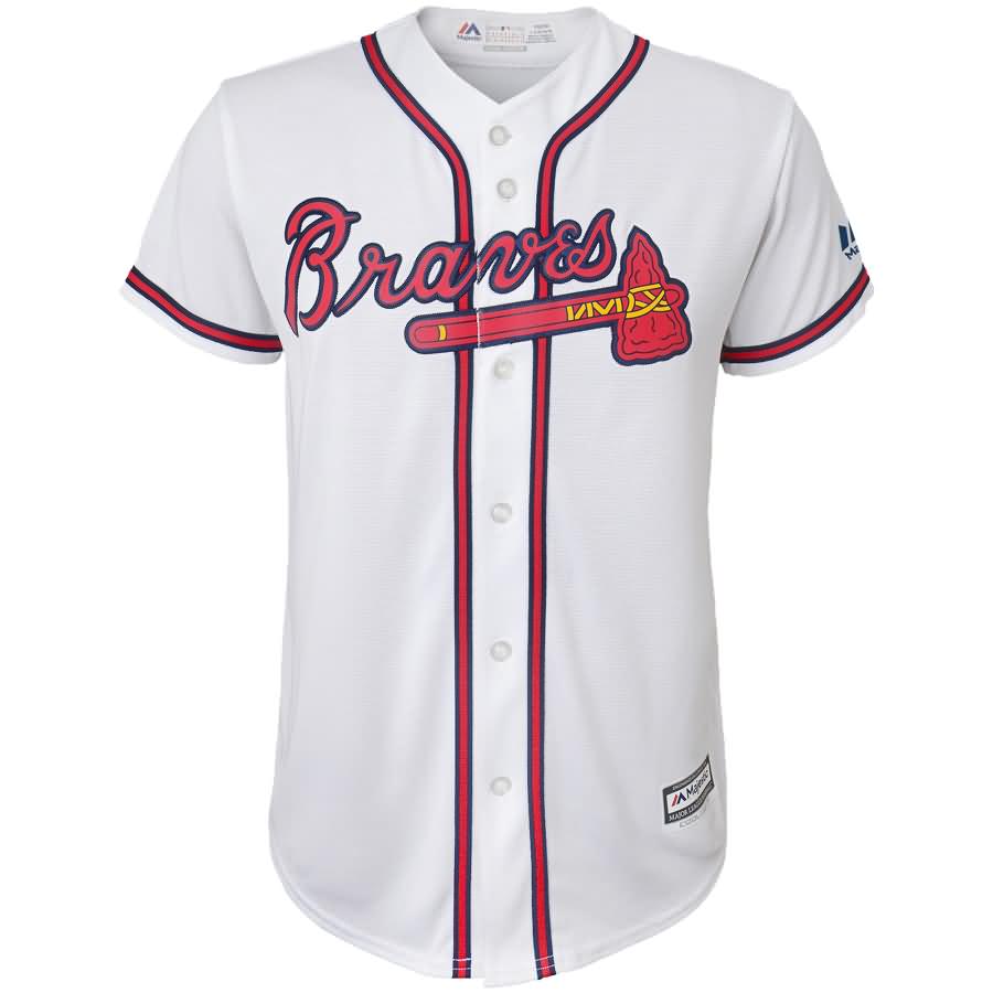 Ronald Acuna Jr. Atlanta Braves Majestic Youth Home Official Team Cool Base Player Jersey - White