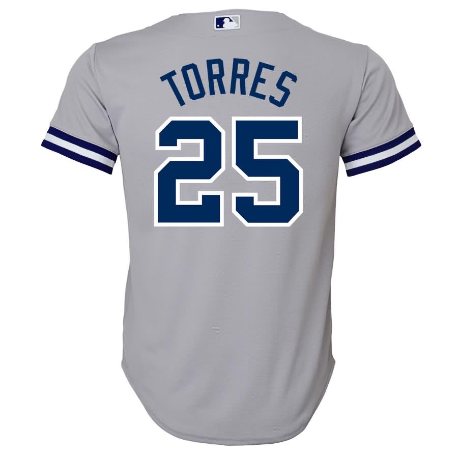 Gleyber Torres New York Yankees Majestic Youth Road Official Team Cool Base Player Jersey - Gray