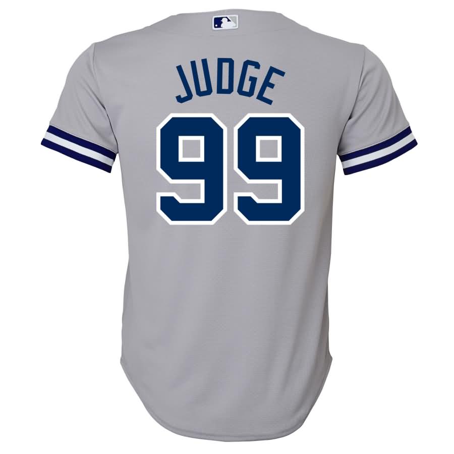 Aaron Judge New York Yankees Majestic Youth Road Official Team Cool Base Player Jersey - Gray