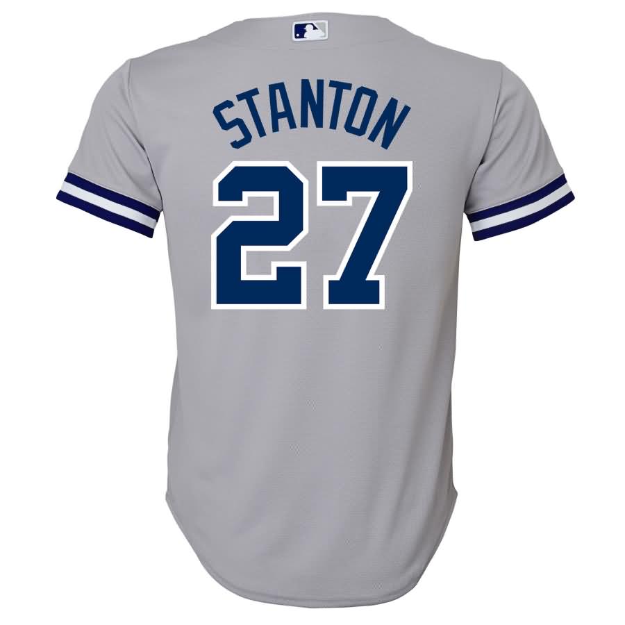 Giancarlo Stanton New York Yankees Majestic Youth Road Official Team Cool Base Player Jersey - Gray