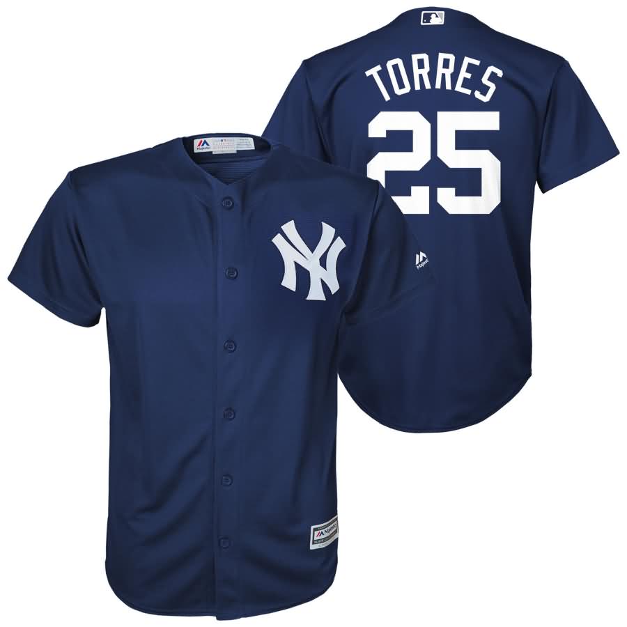 Gleyber Torres New York Yankees Majestic Youth Alternate Official Team Cool Base Player Jersey - Navy