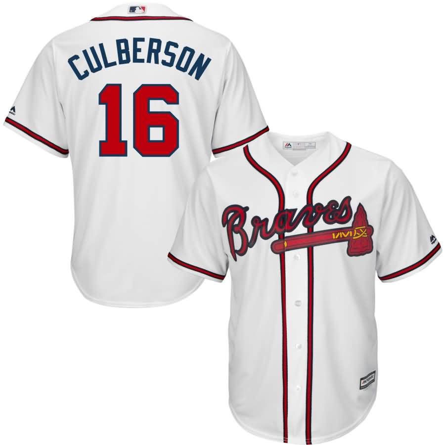 Charlie Culberson Atlanta Braves Majestic Home Official Cool Base Player Jersey - White
