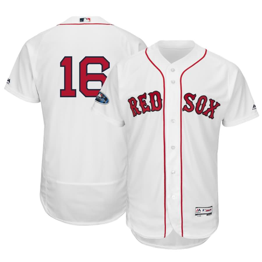 Andrew Benintendi Boston Red Sox Majestic 2018 Postseason Home Authentic Flex Base Player Jersey - White