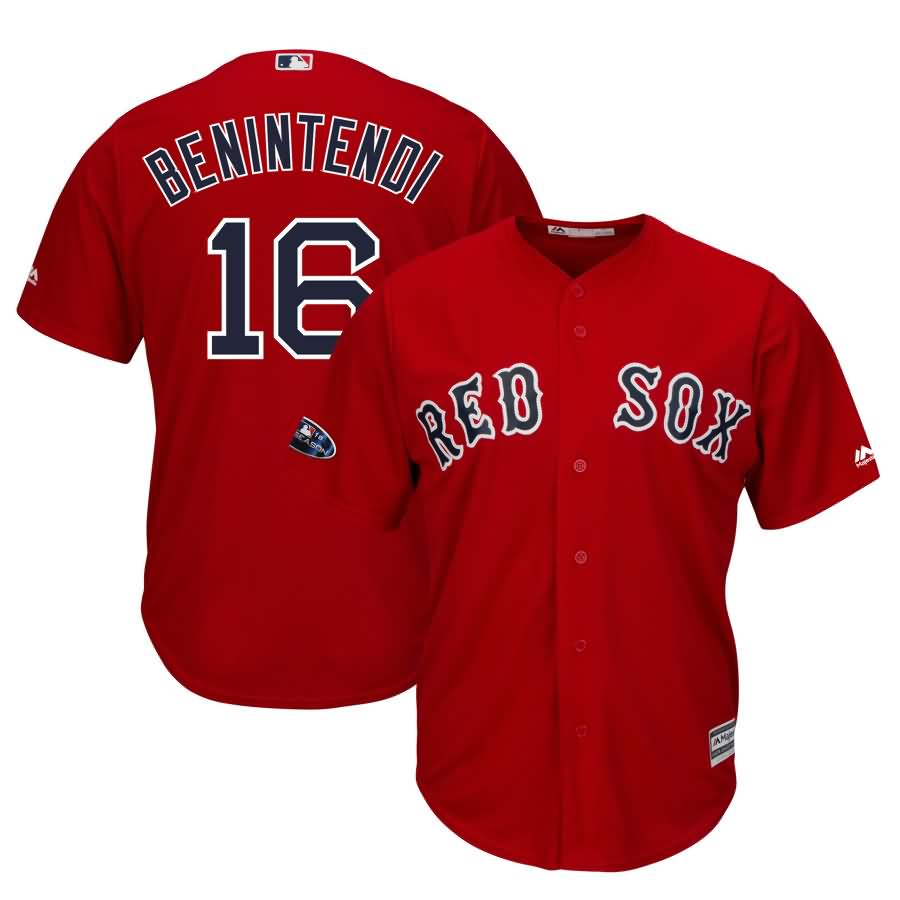 Andrew Benintendi Boston Red Sox Majestic 2018 Postseason Alternate Cool Base Player Jersey - Scarlet