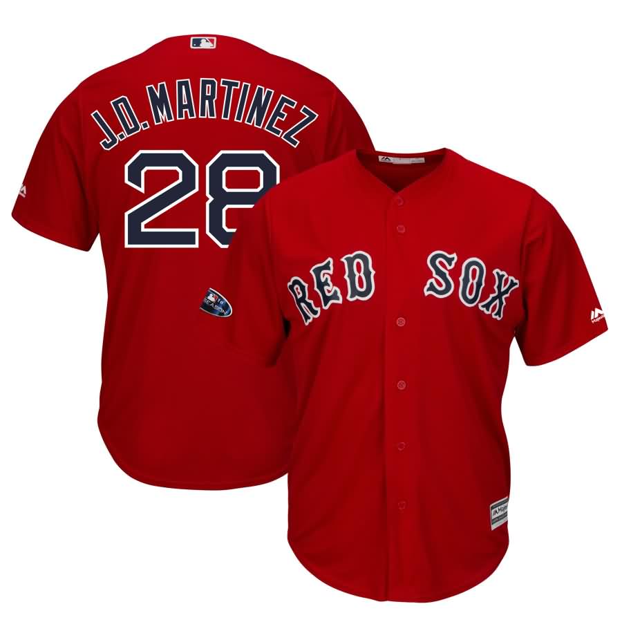J.D. Martinez Boston Red Sox Majestic 2018 Postseason Alternate Cool Base Player Jersey - Scarlet