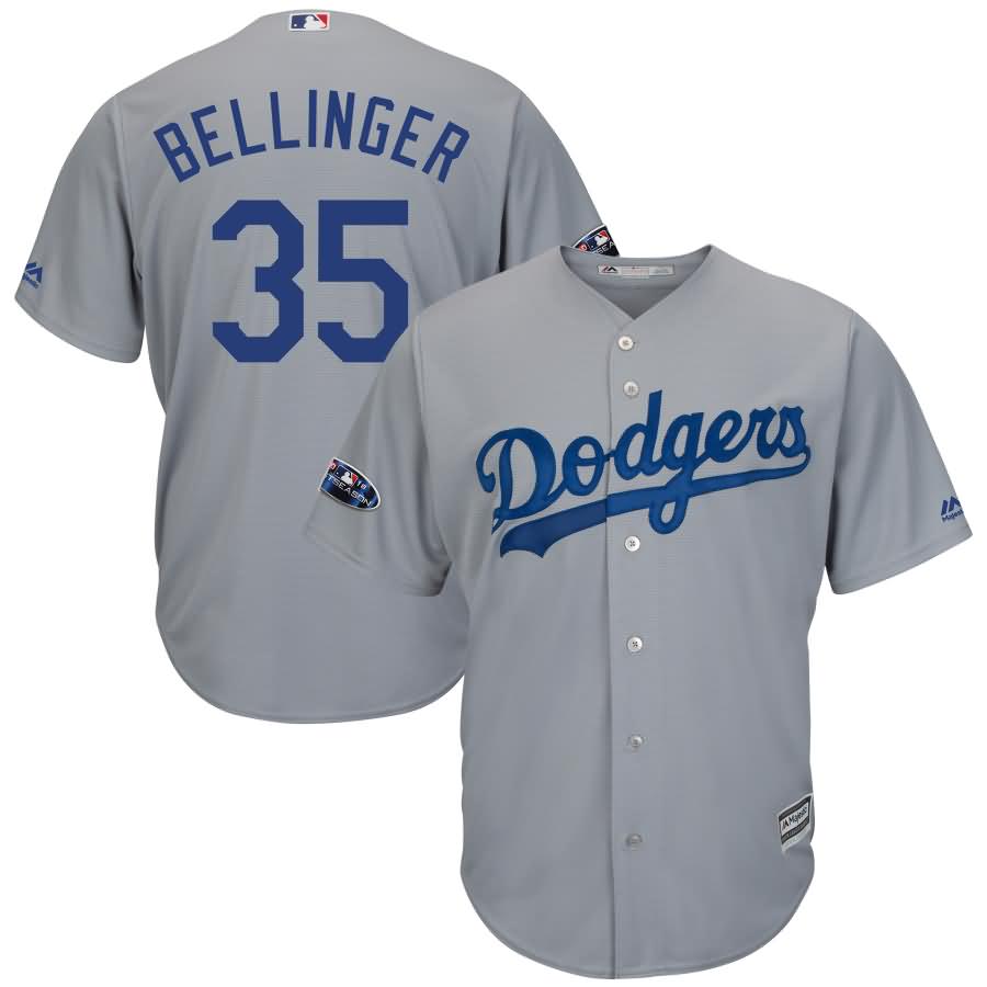 Cody Bellinger Los Angeles Dodgers Majestic 2018 Postseason Cool Base Player Jersey - Gray