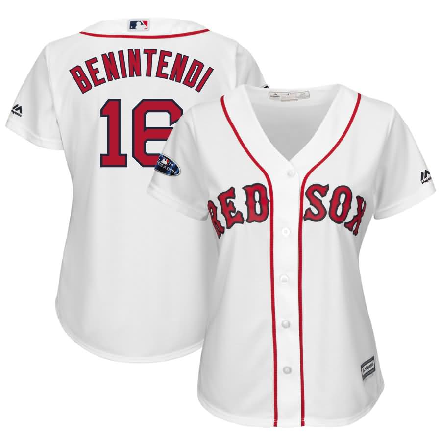 Andrew Benintendi Boston Red Sox Majestic Women's 2018 Postseason Home Cool Base Player Jersey - White