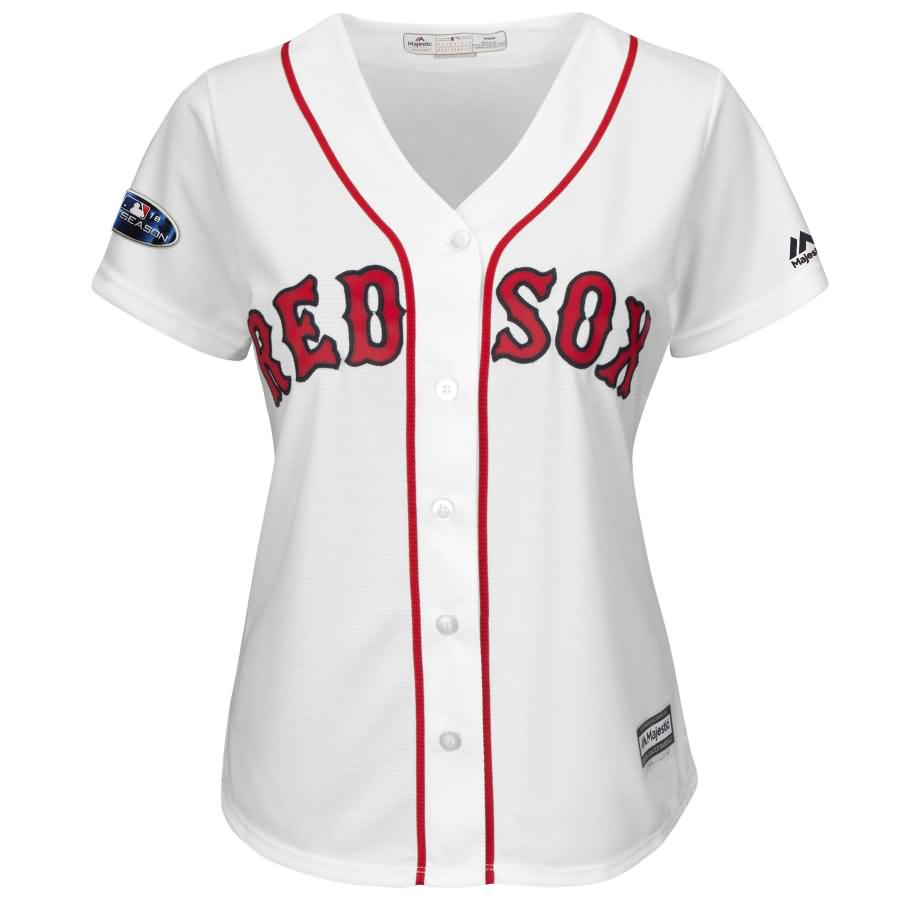 J.D. Martinez Boston Red Sox Majestic Women's 2018 Postseason Home Cool Base Player Jersey - White