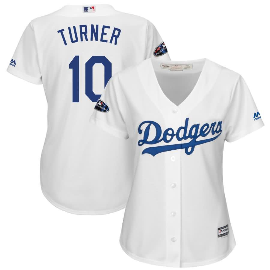 Justin Turner Los Angeles Dodgers Majestic Women's 2018 Postseason Cool Base Player Jersey - White