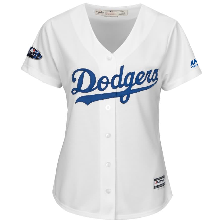 Clayton Kershaw Los Angeles Dodgers Majestic Women's 2018 Postseason Cool Base Player Jersey - White