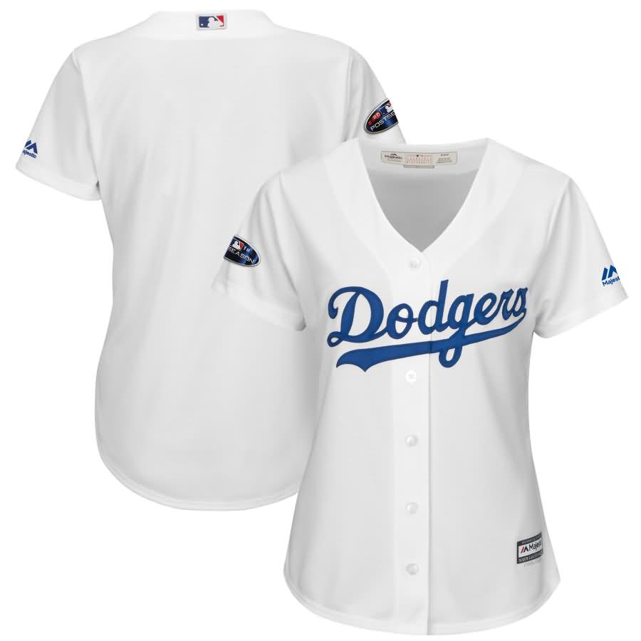 Los Angeles Dodgers Majestic Women's 2018 Postseason Cool Base Team Jersey - White