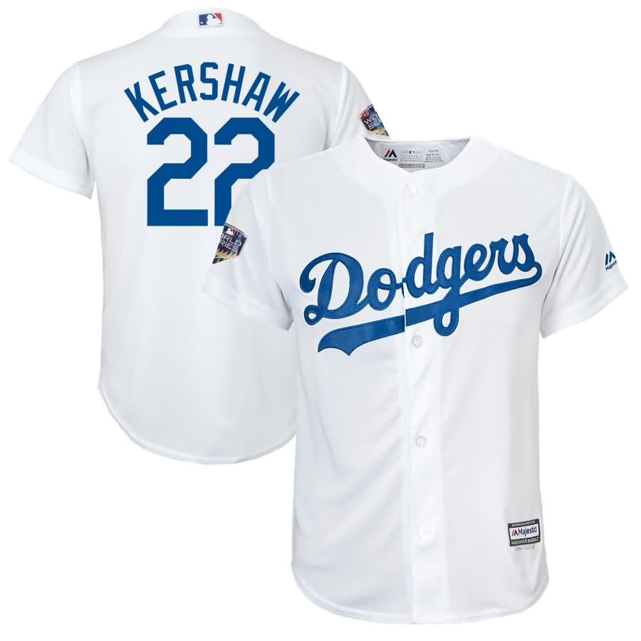 Clayton Kershaw Los Angeles Dodgers Majestic Youth 2018 World Series Player Jersey - White