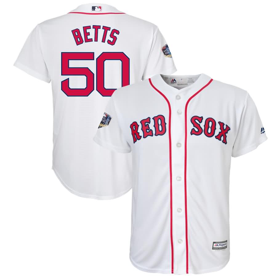 Mookie Betts Boston Red Sox Majestic Youth 2018 World Series Player Jersey - White