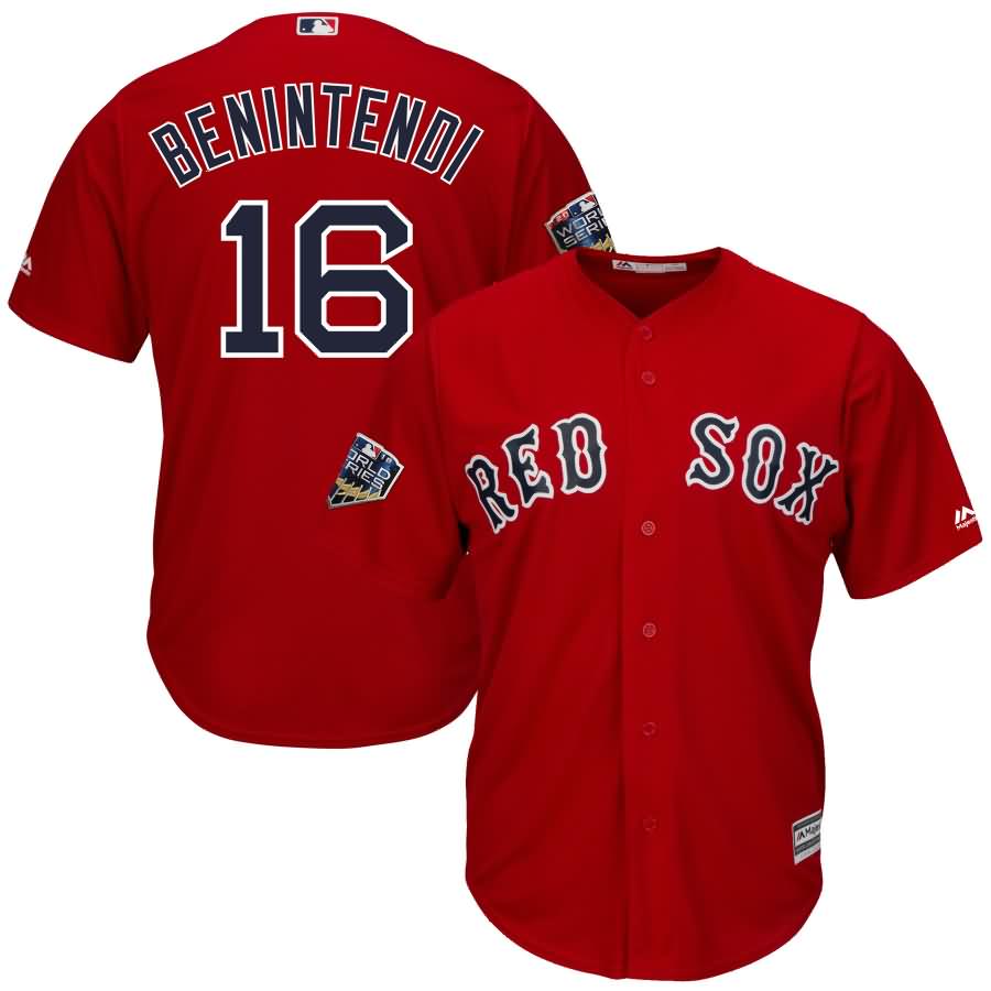 Andrew Benintendi Boston Red Sox Majestic 2018 World Series Cool Base Player Jersey - Scarlet