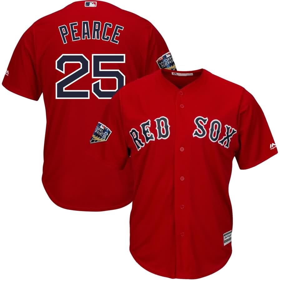 Steve Pearce Boston Red Sox Majestic 2018 World Series Cool Base Player Jersey - Scarlet