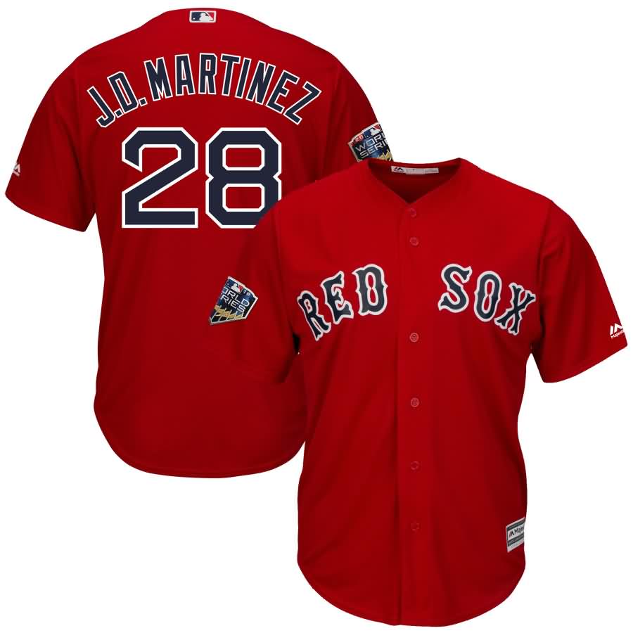 J.D. Martinez Boston Red Sox Majestic 2018 World Series Cool Base Player Jersey - Scarlet