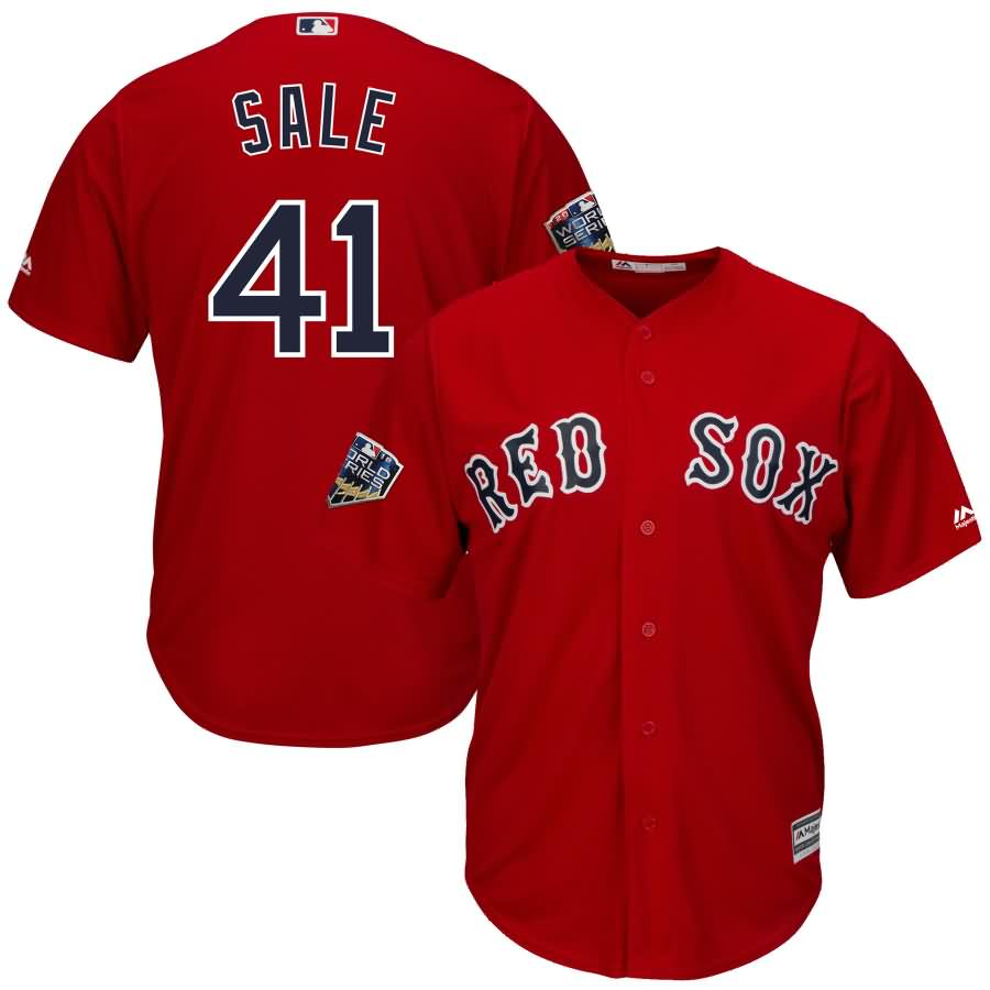 Chris Sale Boston Red Sox Majestic 2018 World Series Cool Base Player Jersey - Scarlet