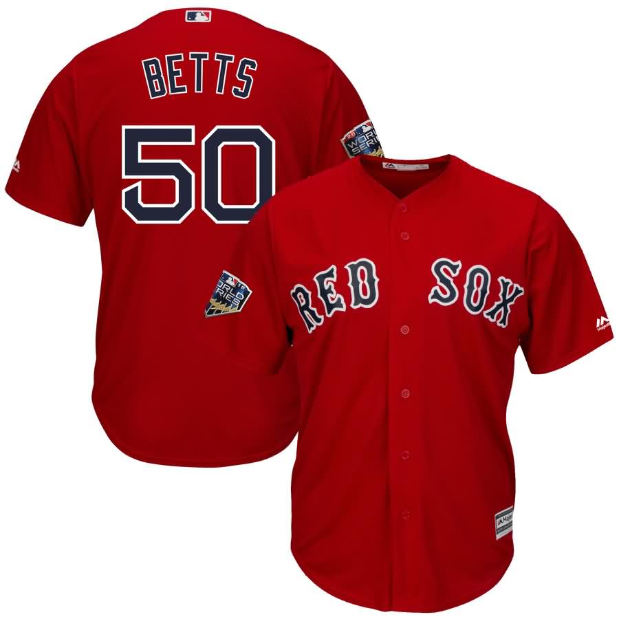 Mookie Betts Boston Red Sox Majestic 2018 World Series Cool Base Player Jersey - Scarlet