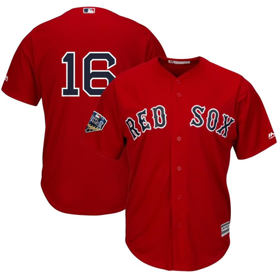 Andrew Benintendi Boston Red Sox Majestic 2018 World Series Cool Base Player Number Jersey - Scarlet