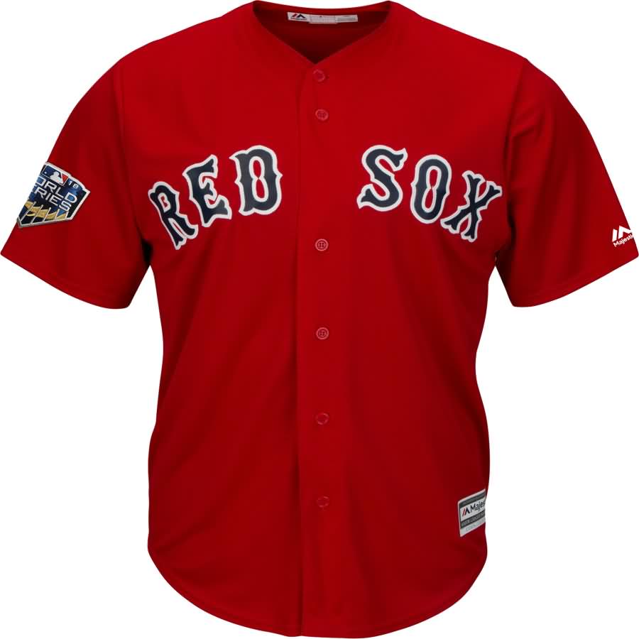 Mookie Betts Boston Red Sox Majestic 2018 World Series Cool Base Player Number Jersey - Scarlet