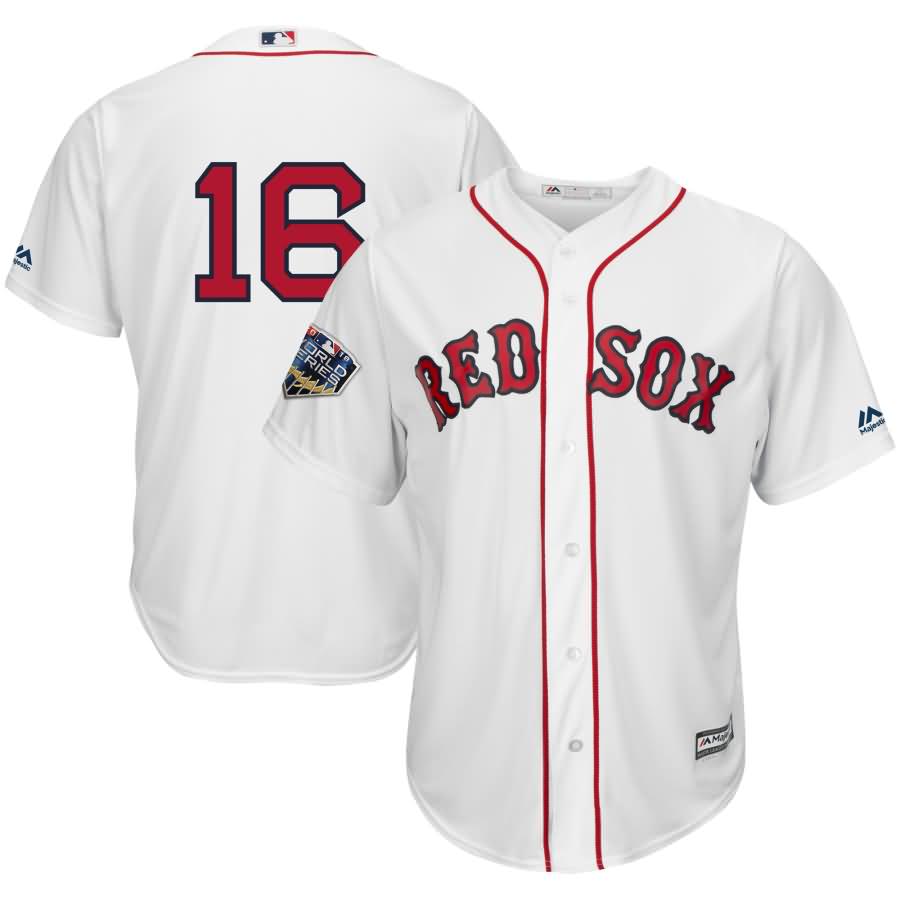 Andrew Benintendi Boston Red Sox Majestic 2018 World Series Cool Base Player Number Jersey - White