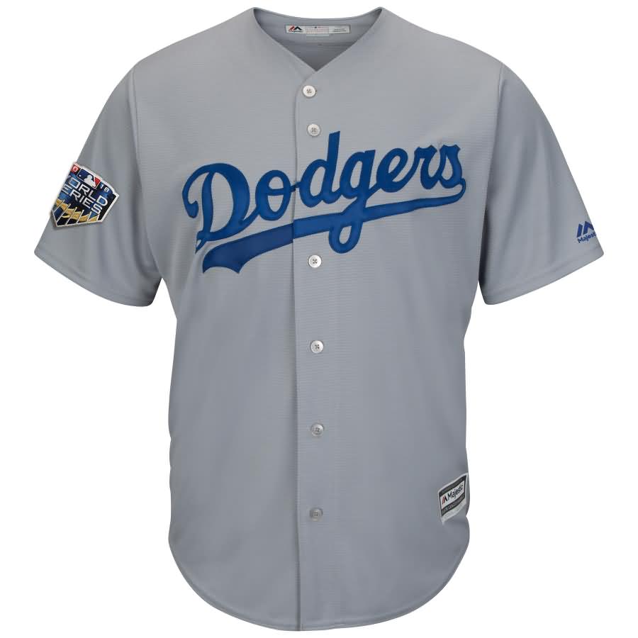Clayton Kershaw Los Angeles Dodgers Majestic 2018 World Series Cool Base Player Jersey - Gray