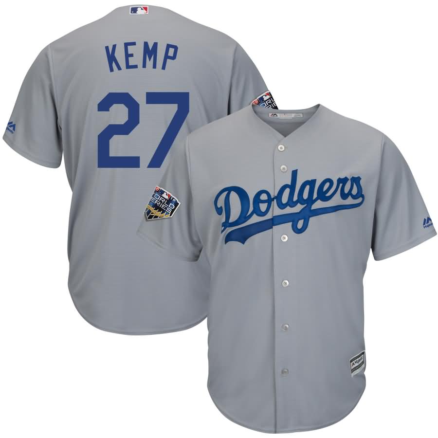 Matt Kemp Los Angeles Dodgers Majestic 2018 World Series Cool Base Player Jersey - Gray