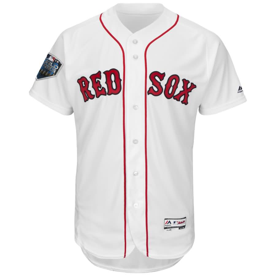 Steve Pearce Boston Red Sox Majestic 2018 World Series Flex Base Player Jersey - White