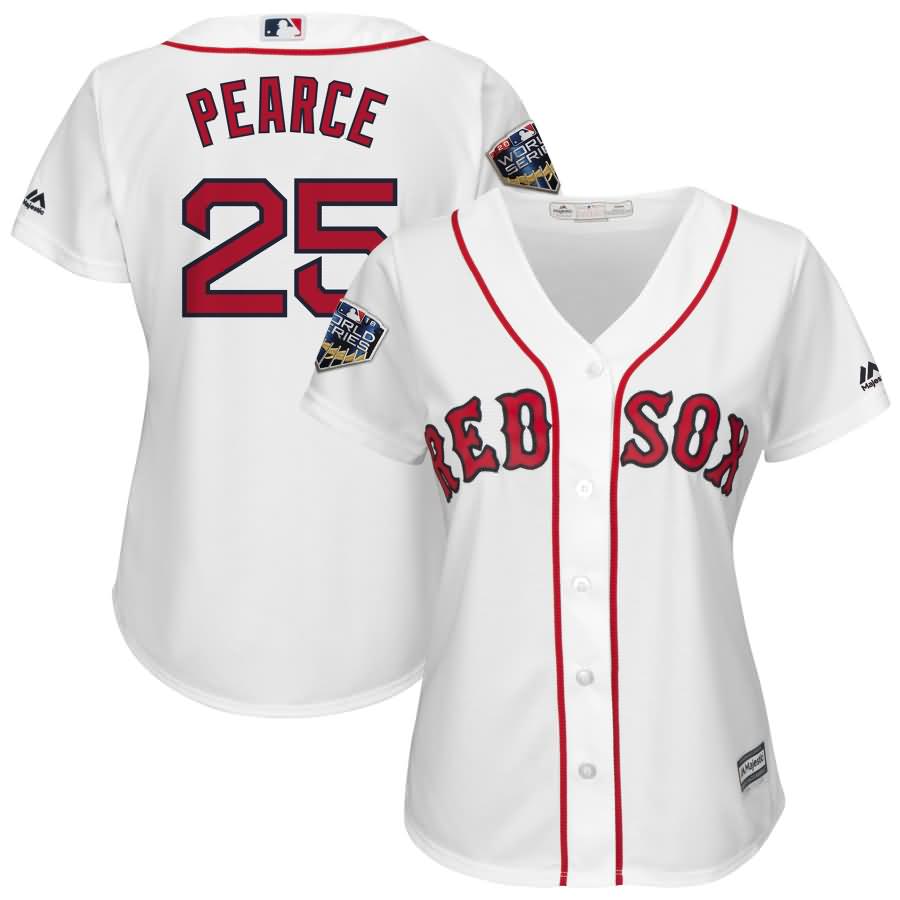Steve Pearce Boston Red Sox Majestic Women's 2018 World Series Cool Base Player Jersey - White