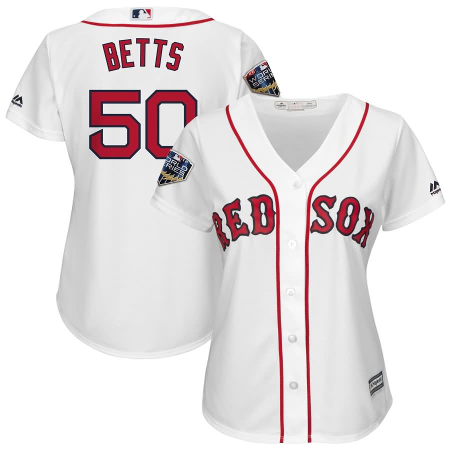 Mookie Betts Boston Red Sox Majestic Women's 2018 World Series Cool Base Player Jersey - White
