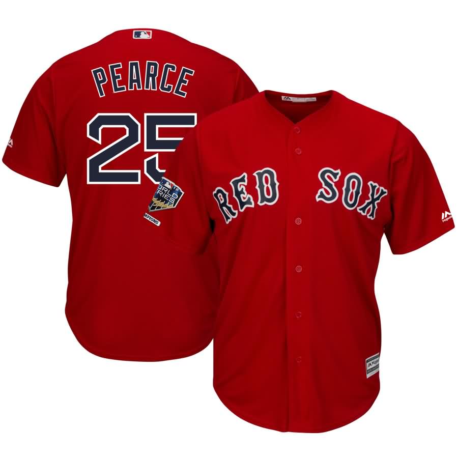 Steve Pearce Boston Red Sox Majestic 2018 World Series Champions Alternate Cool Base Player Jersey - Scarlet
