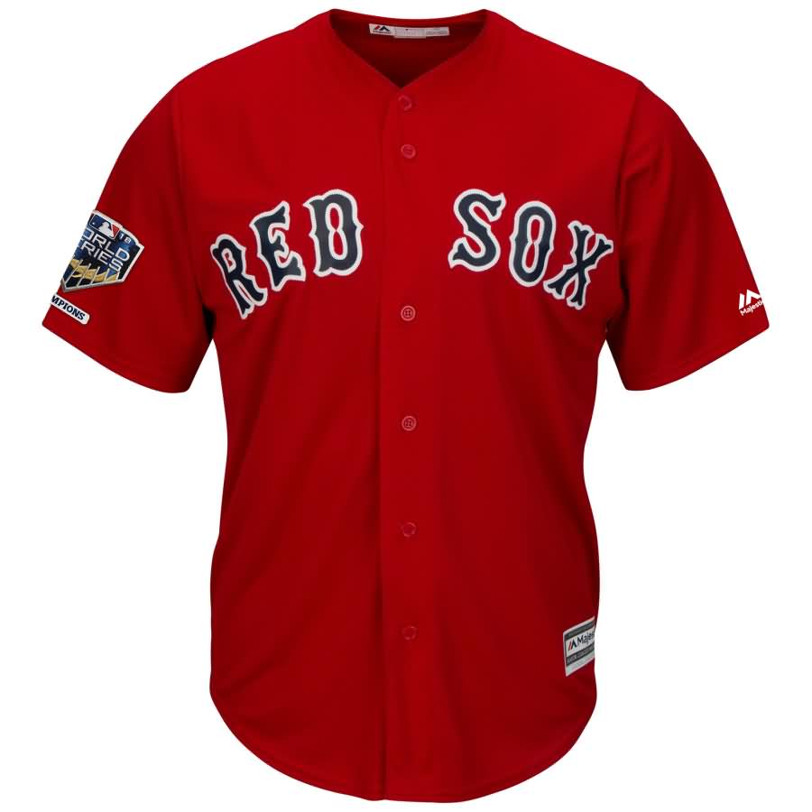 Mookie Betts Boston Red Sox Majestic 2018 World Series Champions Alternate Cool Base Player Jersey - Scarlet