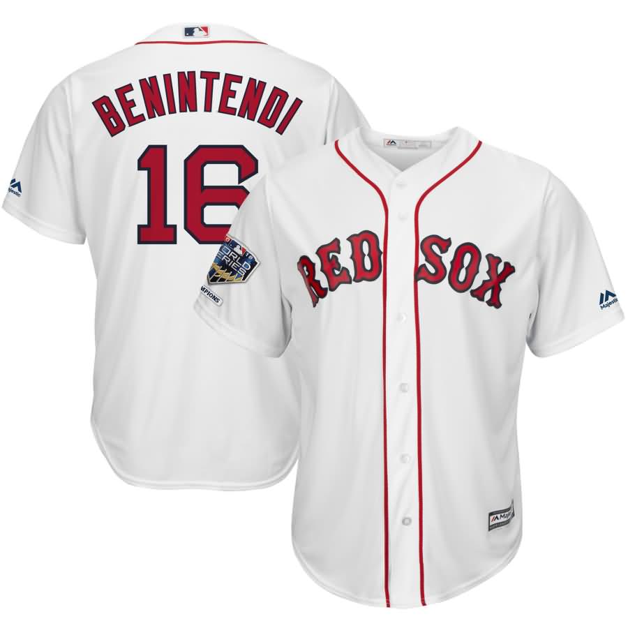 Andrew Benintendi Boston Red Sox Majestic 2018 World Series Champions Home Cool Base Player Jersey - White