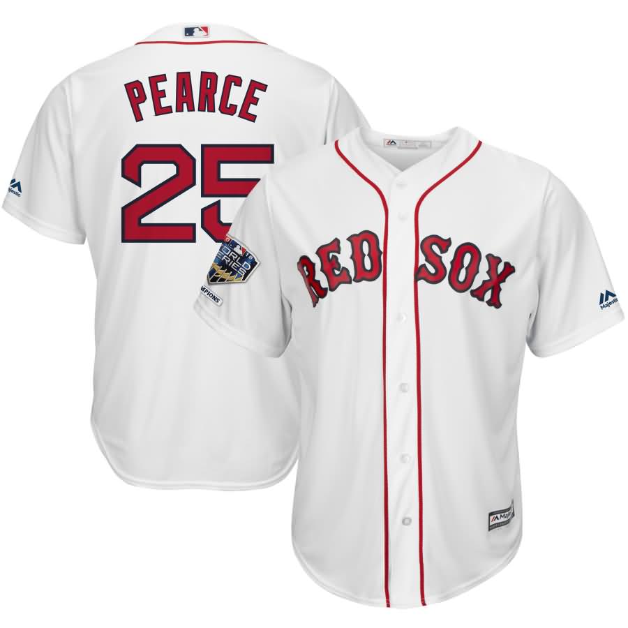 Steve Pearce Boston Red Sox Majestic 2018 World Series Champions Home Cool Base Player Jersey - White