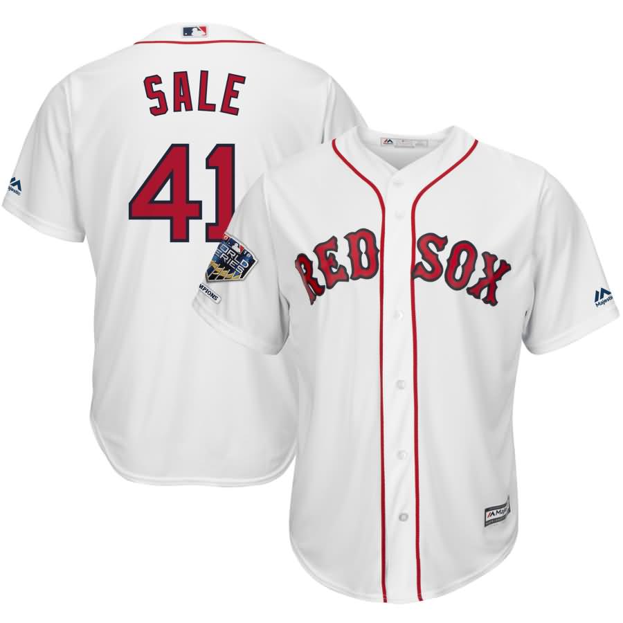 Chris Sale Boston Red Sox Majestic 2018 World Series Champions Home Cool Base Player Jersey - White