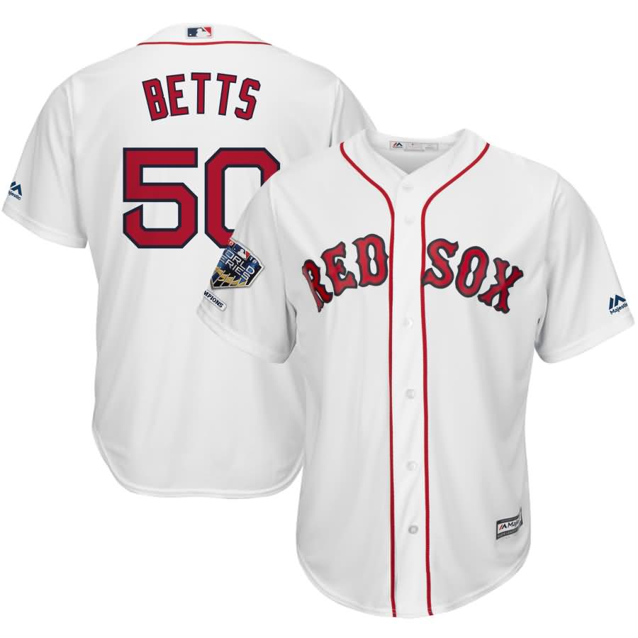 Mookie Betts Boston Red Sox Majestic 2018 World Series Champions Home Cool Base Player Jersey - White