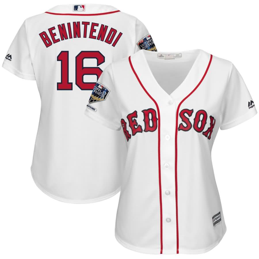 Andrew Benintendi Boston Red Sox Majestic Women's 2018 World Series Champions Home Cool Base Player Jersey - White