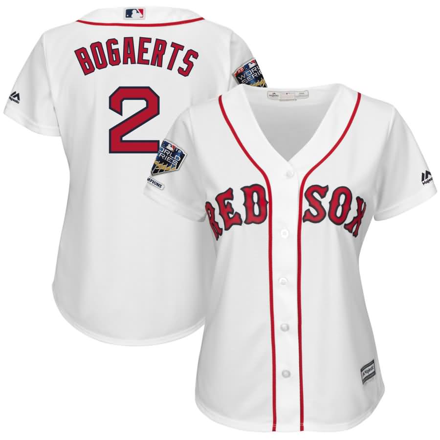 Xander Bogaerts Boston Red Sox Majestic Women's 2018 World Series Champions Home Cool Base Player Jersey - White