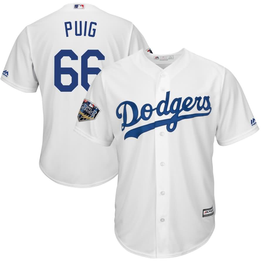Yasiel Puig Los Angeles Dodgers Majestic 2018 World Series Cool Base Player Jersey - White