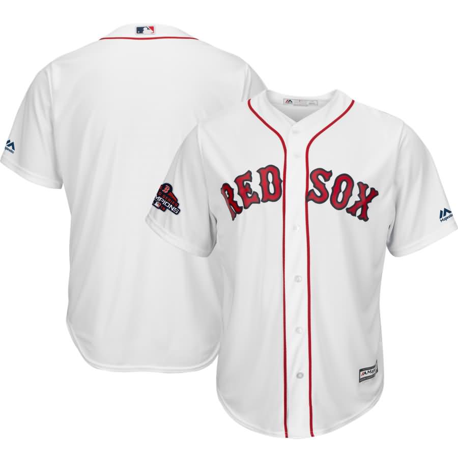 Boston Red Sox Majestic 2018 World Series Champions Team Logo Jersey - White